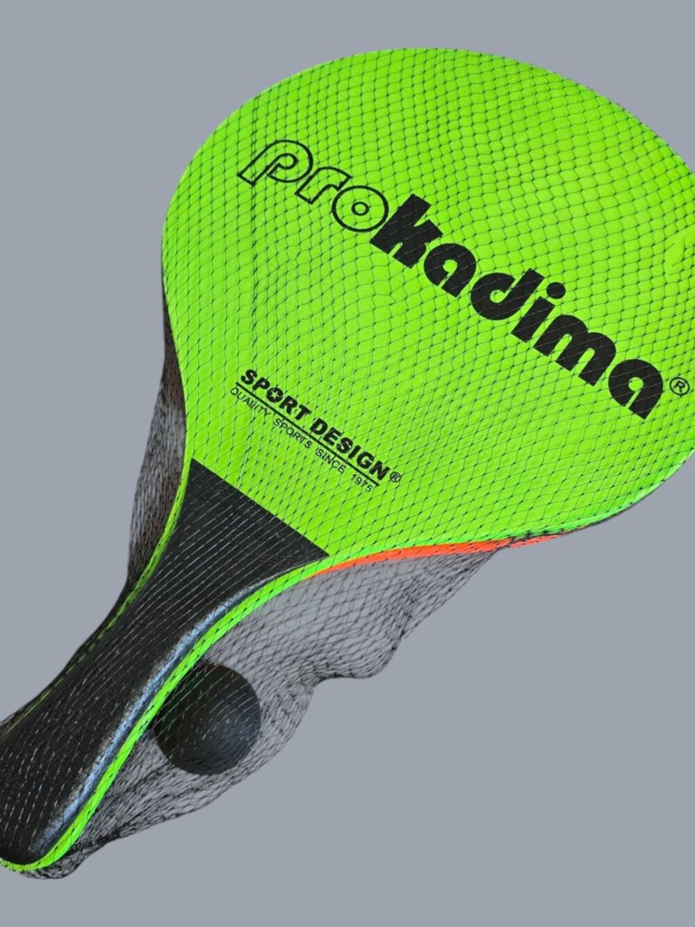NEW! Pro Kadima Paddleball Smash Ball Set 2 Paddles & 1 Ball Neon Green Orange